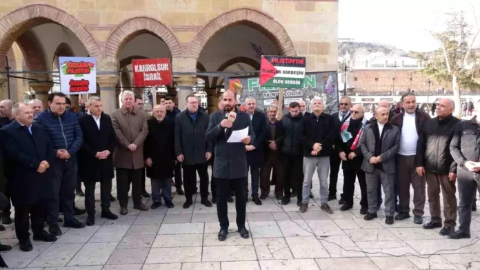 Kastamonu'da vatandaşlar Filistin için ses yükseltti