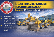 İl Özel İdaresi’ne 12 Daimi Personel Alınacak
